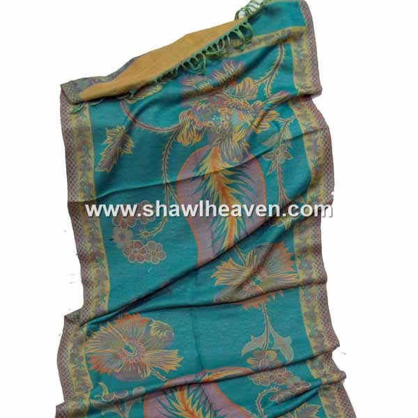 Turquoise oriental hijab scarf